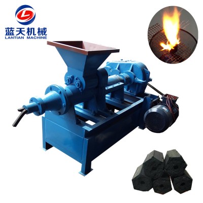 BBQ charcoal briquettes extruder machine